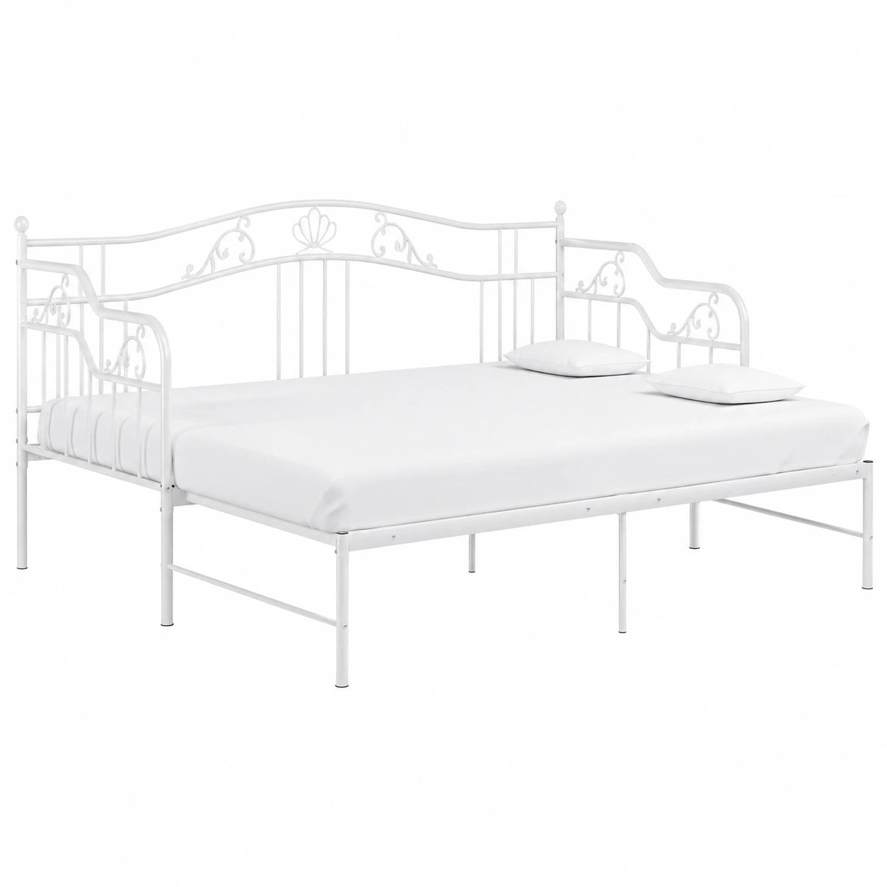Struttura Letto Divano in Metallo Bianco 90x200 cm