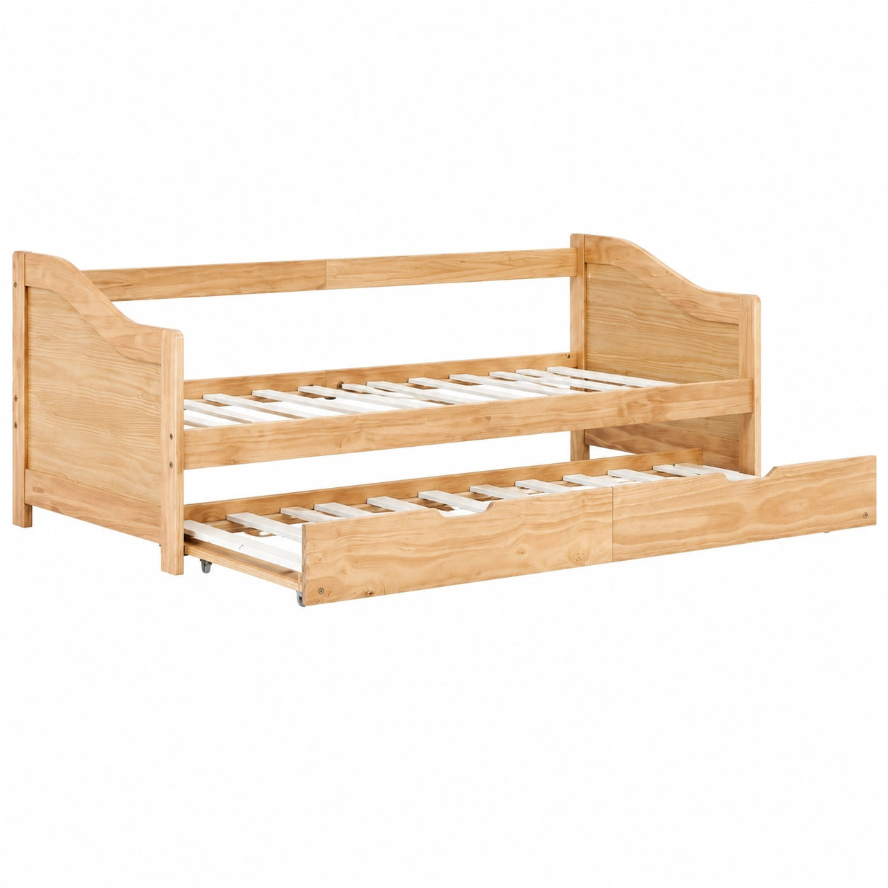 Letto a Scomparsa in Pino con Rete a Doghe 90x200 cm
