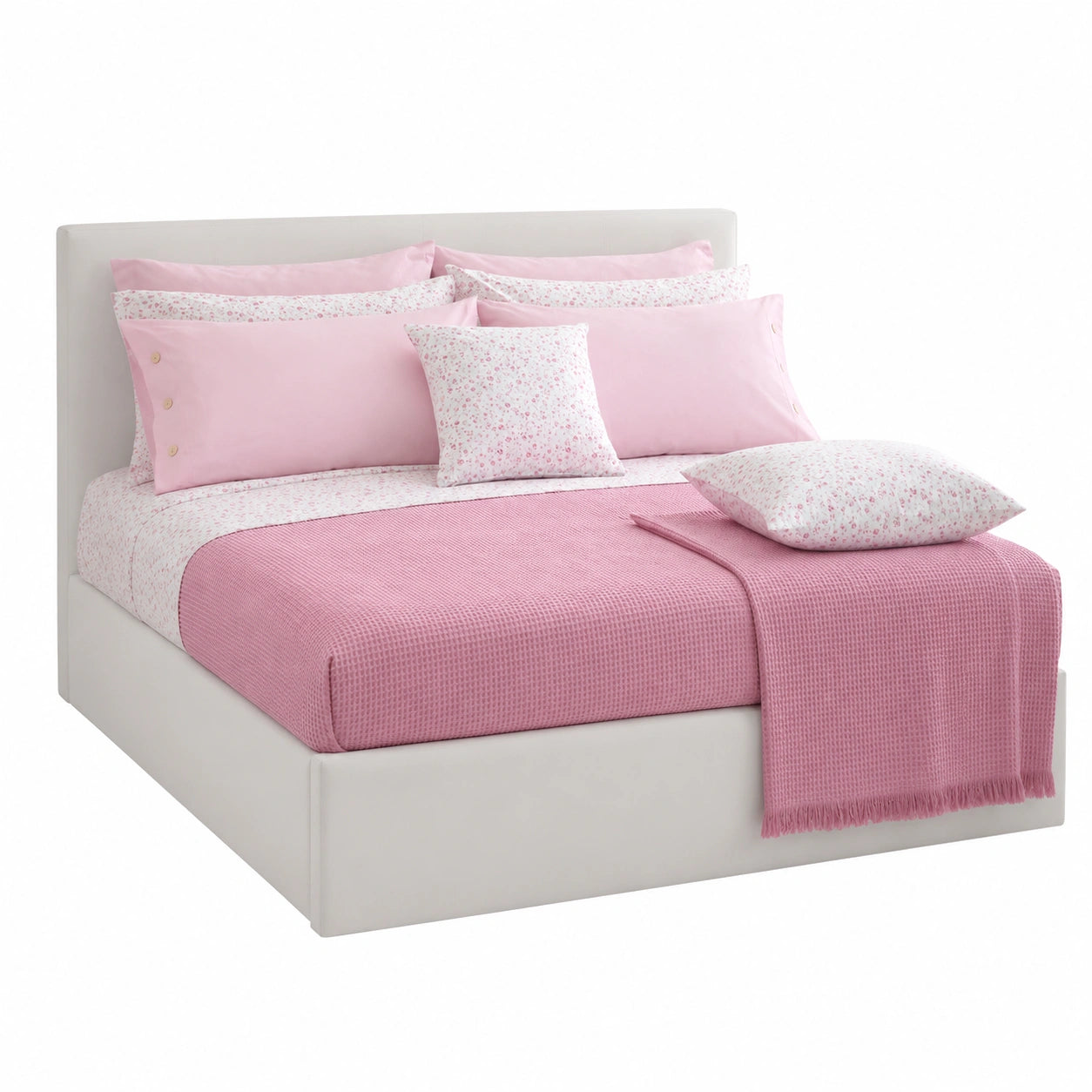 BELLORA - Plaid Multifunzionale in Cotone per Letto e Divano - Gran Foulard a Nido d'Ape