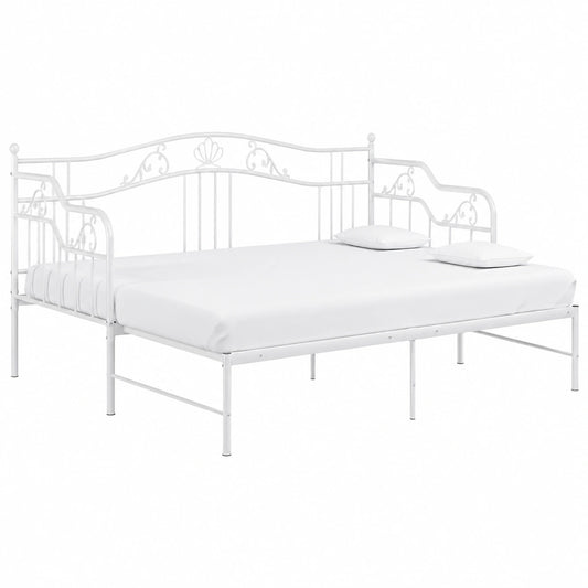 Struttura Letto Divano in Metallo Bianco 90x200 cm