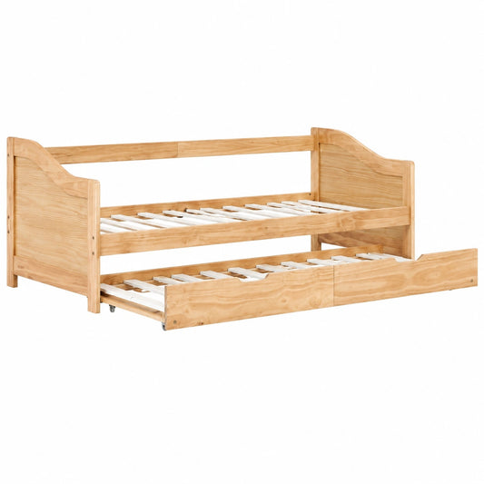 Letto a Scomparsa in Pino con Rete a Doghe 90x200 cm