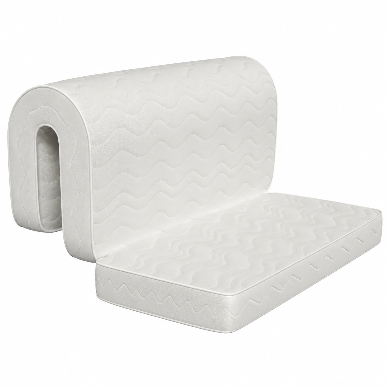MiaSuite Materasso Ortopedico per Divano Letto 150x190cm, Pronto Letto con Piegatura Seduta