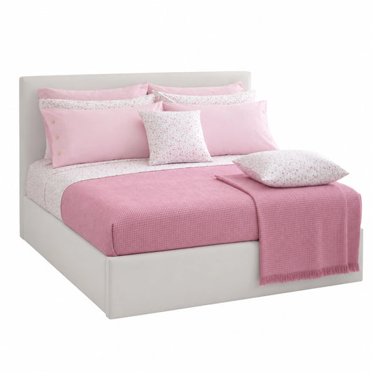 BELLORA - Plaid Multifunzionale in Cotone per Letto e Divano - Gran Foulard a Nido d'Ape