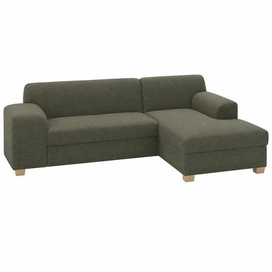 Divano Angolare Letto Tinos L Verde, 273x157 cm, con Funzione Sleep