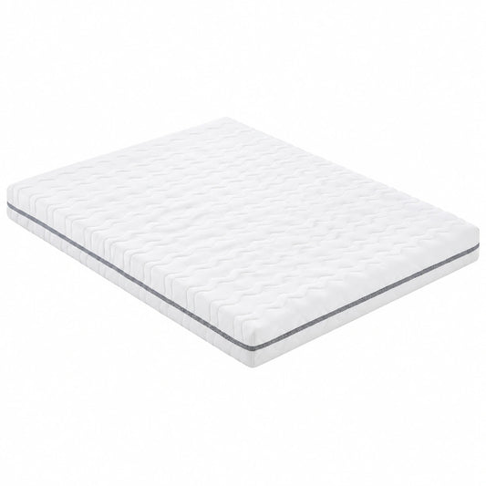 Materasso Matrimoniale per Divano Letto 140x180 cm, Ipoallergenico e Traspirante, Rivestimento Sfoderabile e Lavabile, Supporto Ergonomico, Colore Bianco
