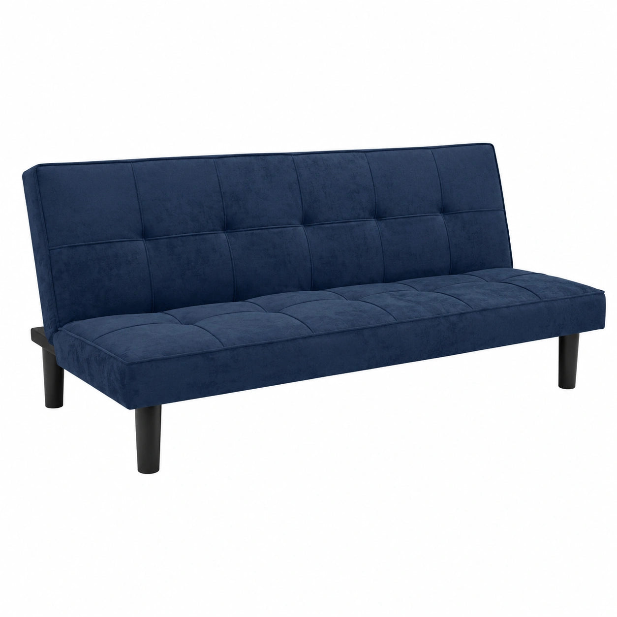 Divano Letto in Tessuto 2 Posti per Casa e Ufficio, Modello Giada Blu